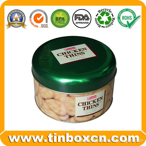 Custom Round Tin for Food Packaging Metal Gift Tin Box Cookie Tin Can
